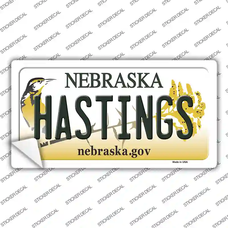 Hastings Nebraska Novelty Sticker Decal Small