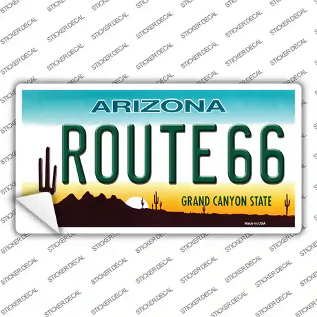Route 66 Arizona Background Novelty Sticker Decal