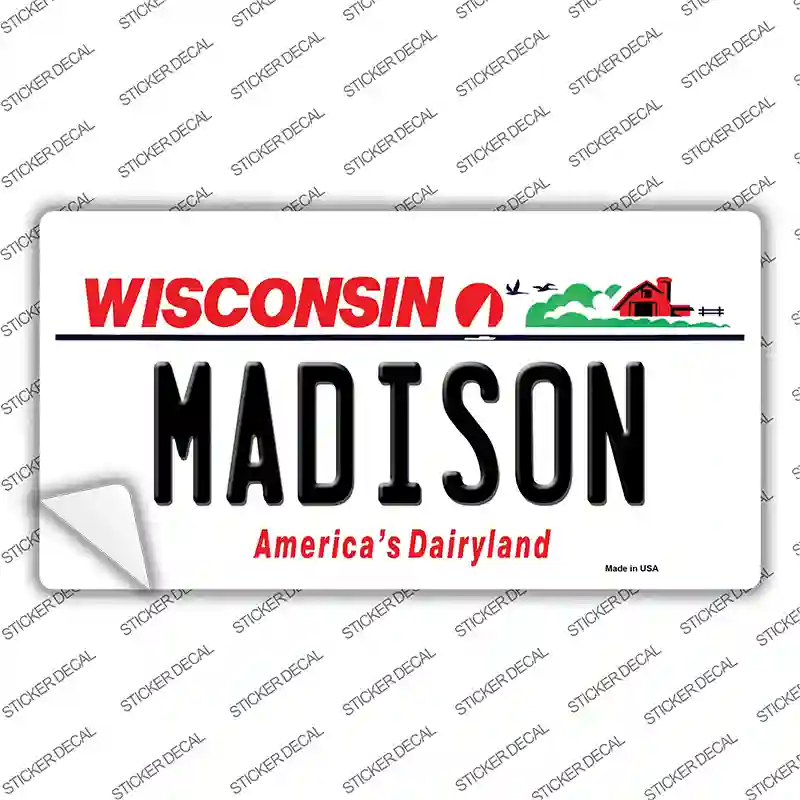 Madison Wisconsin Novelty Sticker Decal