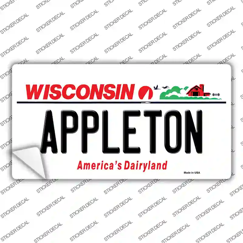 Appleton Wisconsin Novelty Sticker Decal Small