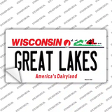 Great Lakes Wisconsin Novelty Sticker Decal Small