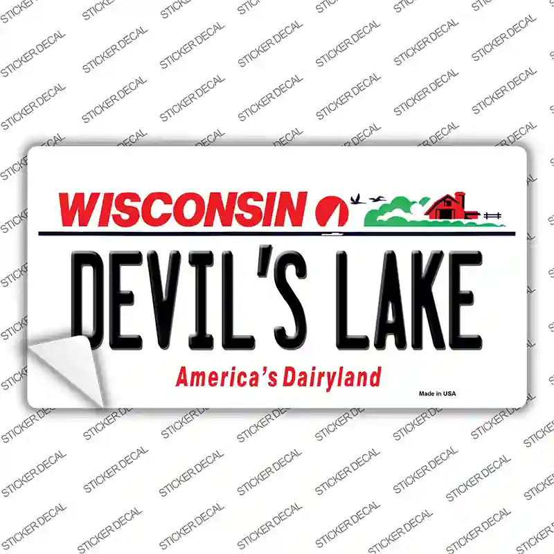 Devils Lake Wisconsin Novelty Sticker Decal Small