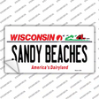 Sandy Beaches Wisconsin Novelty Sticker Decal