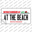 At The Beach Wisconsin Novelty Sticker Decal Small