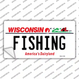 Fishing Wisconsin Novelty Sticker Decal Small