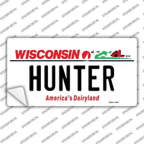 Hunter Wisconsin Novelty Sticker Decal Small