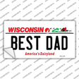 Best Dad Wisconsin Novelty Sticker Decal Small