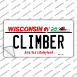 Climber Wisconsin Novelty Sticker Decal Small