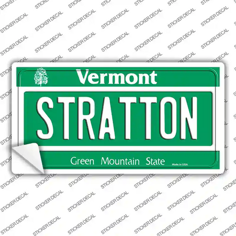 Stratton Vermont Novelty Sticker Decal Small