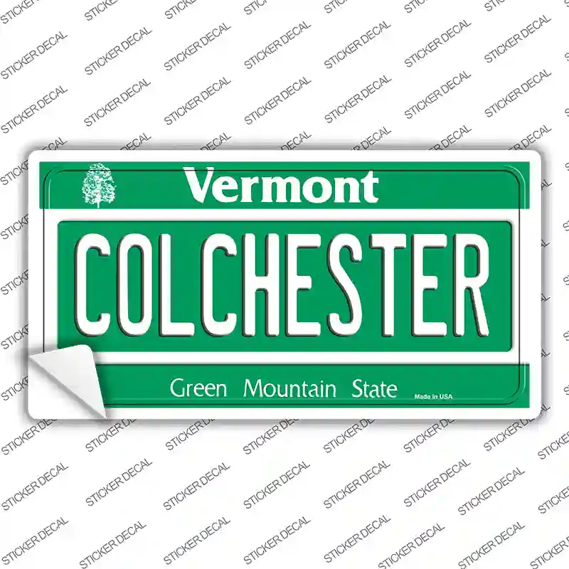 Colchester Vermont Novelty Sticker Decal Small