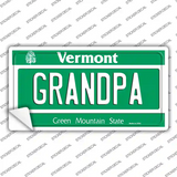 Grandpa Vermont Novelty Sticker Decal Small