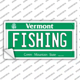 Fishing Vermont Novelty Sticker Decal Small