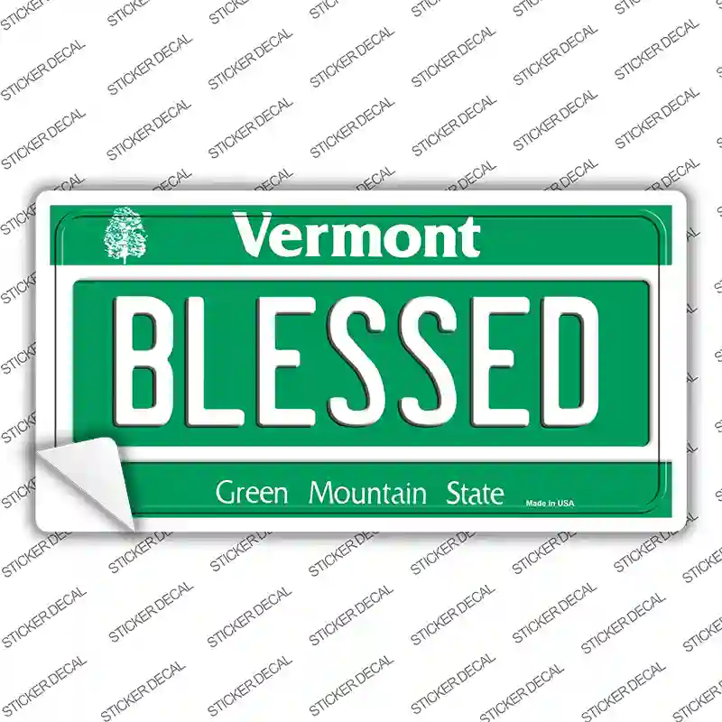 Blessed Vermont Novelty Sticker Decal Small