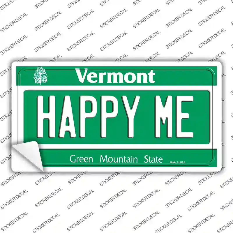 Happy Me Vermont Novelty Sticker Decal Small