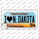 I Love North Dakota Novelty Sticker Decal Small