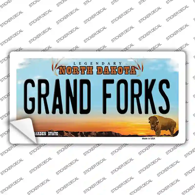 Grand Forks North Dakota Novelty Sticker Decal Small