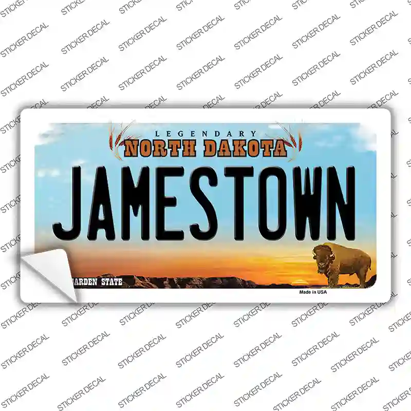 Jamestown North Dakota Novelty Sticker Decal Small