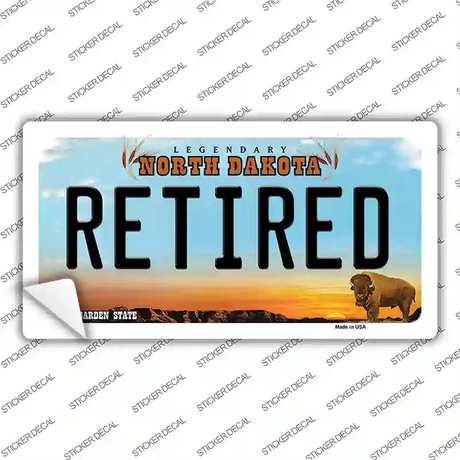 Retired North Dakota Novelty Sticker Decal Small