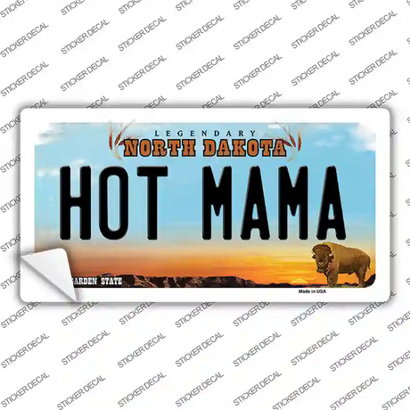 Hot Mama North Dakota Novelty Sticker Decal Small