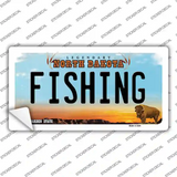 Fishing North Dakota Novelty Sticker Decal Small