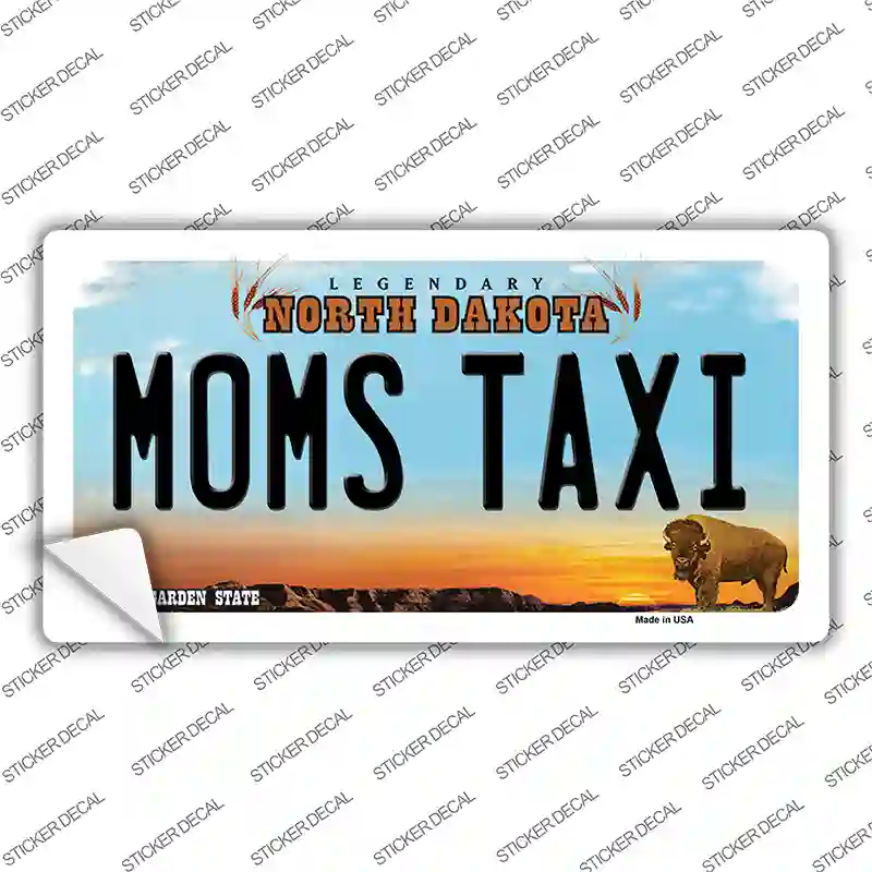 Moms Taxi North Dakota Novelty Sticker Decal Small