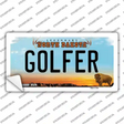 Golfer North Dakota Novelty Sticker Decal Small