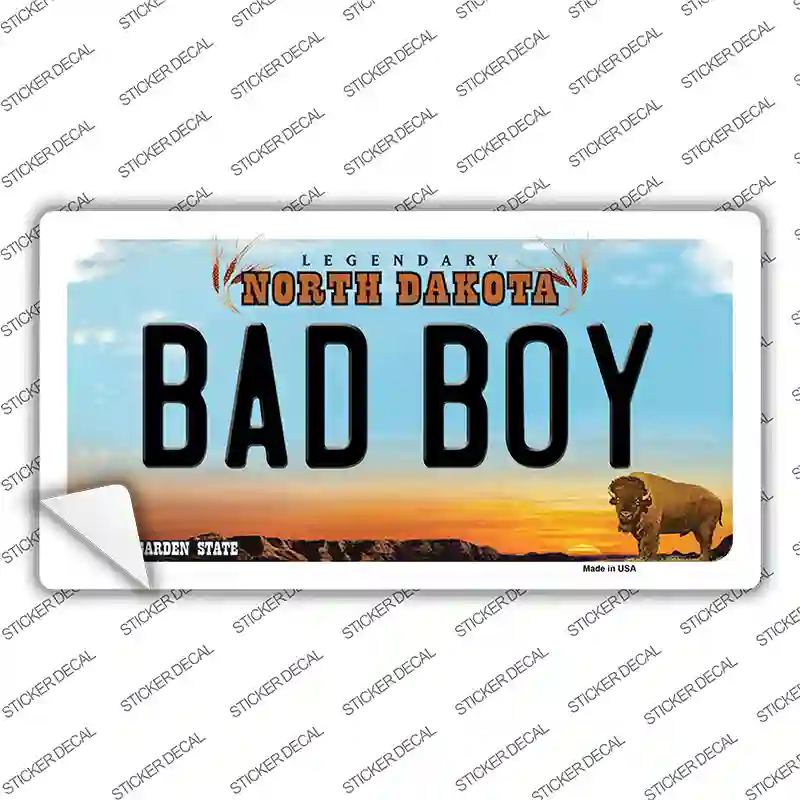 Bad Boy North Dakota Novelty Sticker Decal Small