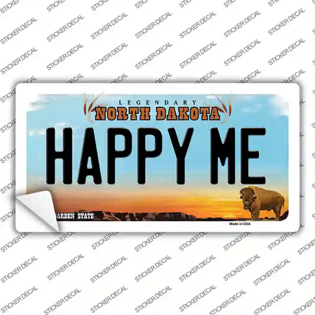 Happy Me North Dakota Novelty Sticker Decal Small