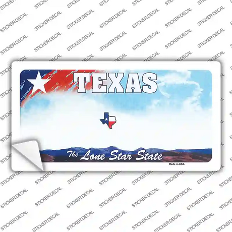 Texas New State Novelty Sticker Decal Small