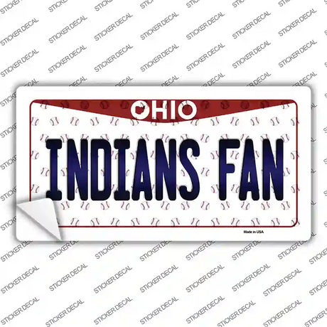 Indians Fan Ohio Novelty Sticker Decal Small