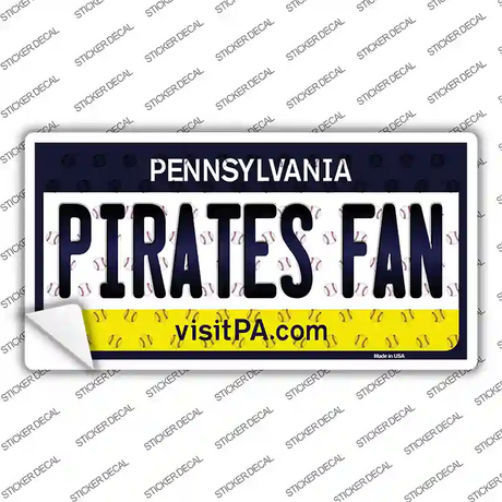 Pirates Fan Pennsylvania Novelty Sticker Decal Small