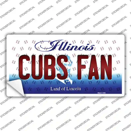 Cubs Fan Illinois Novelty Sticker Decal Small