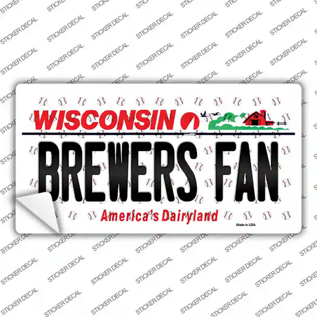 Brewers Fan Wisconsin Novelty Sticker Decal Small