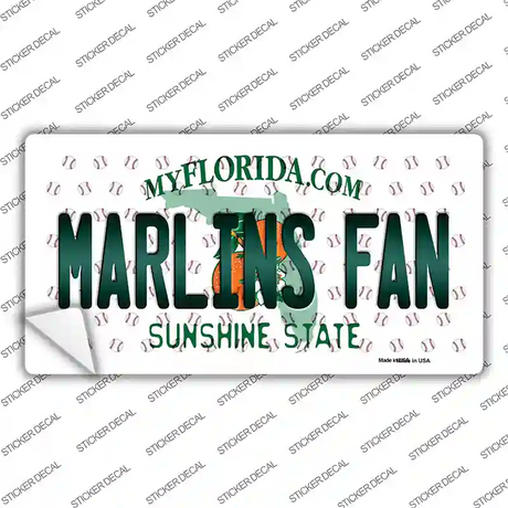 Marlins Fan Florida Novelty Sticker Decal Small