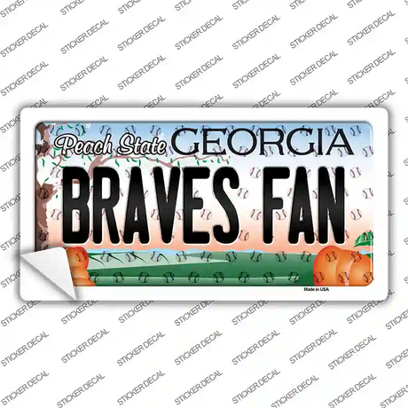 Braves Fan Georgia Novelty Sticker Decal Small