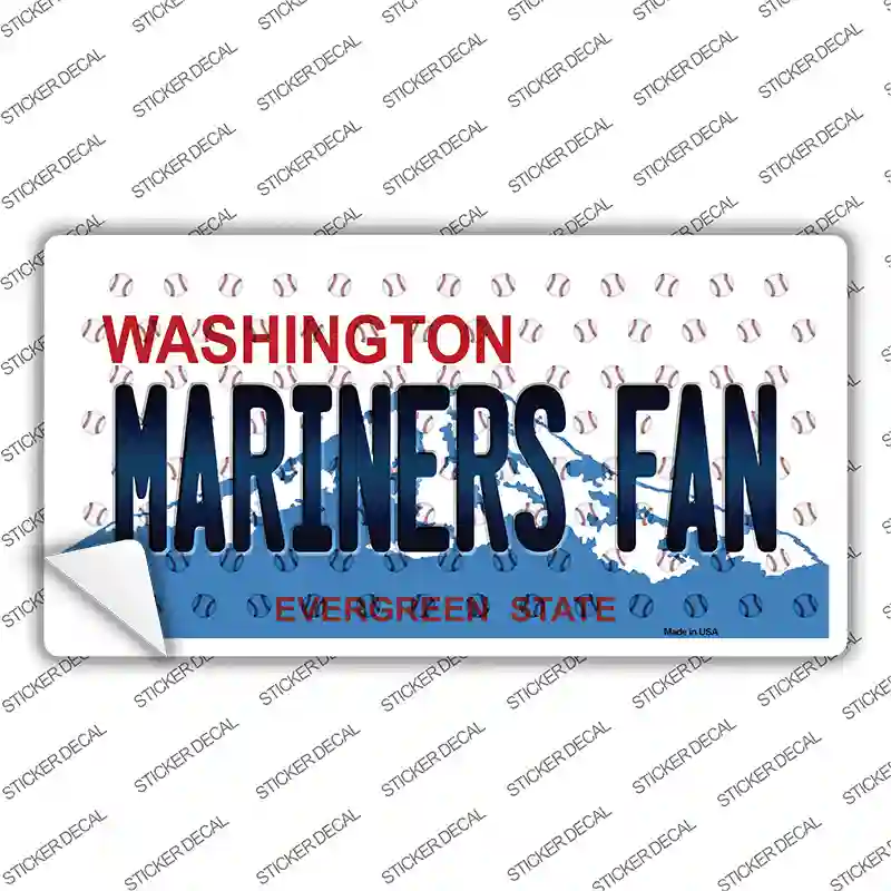 Mariners Fan Washington Novelty Sticker Decal