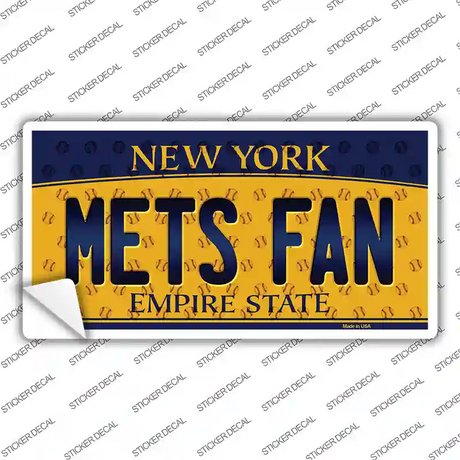 Mets Fan New York Novelty Sticker Decal Small