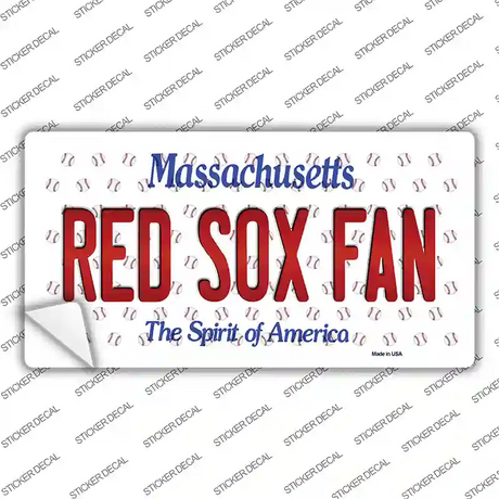 Red Sox Fan Massachusetts Novelty Sticker Decal Small