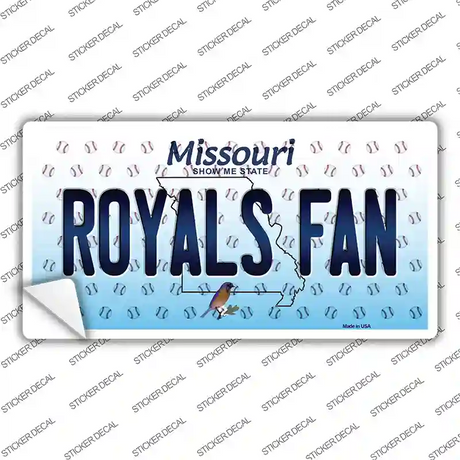 Royals Fan Missouri Novelty Sticker Decal Small