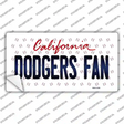 Dodgers Fan California Novelty Sticker Decal Small