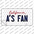 As Fan California Novelty Sticker Decal Small