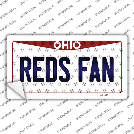 Reds Fan Ohio Novelty Sticker Decal Small