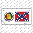 Confederate Flag Alabama Seal Novelty Sticker Decal Small