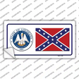 Confederate Flag Louisiana Seal Novelty Sticker Decal Small