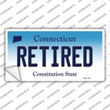 Retired Connecticut Novelty Sticker Decal Small