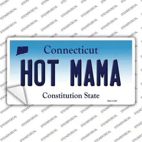 Hot Mama Connecticut Novelty Sticker Decal Small