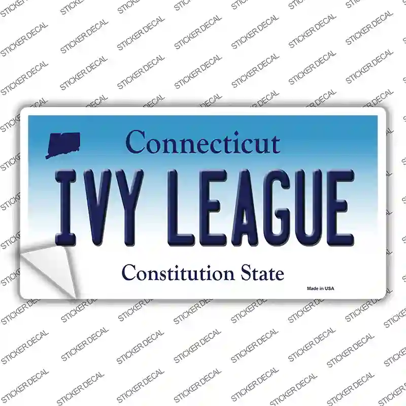 Ivy League Connecticut Novelty Sticker Decal