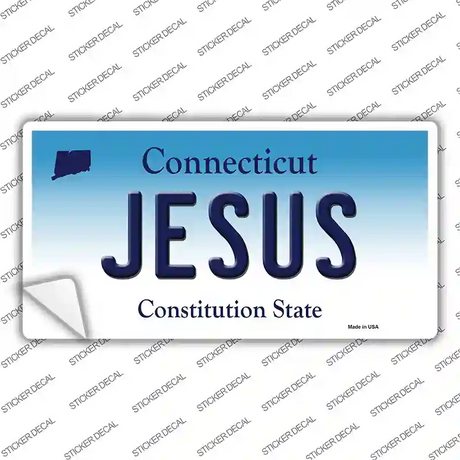 Jesus Connecticut Novelty Sticker Decal Small