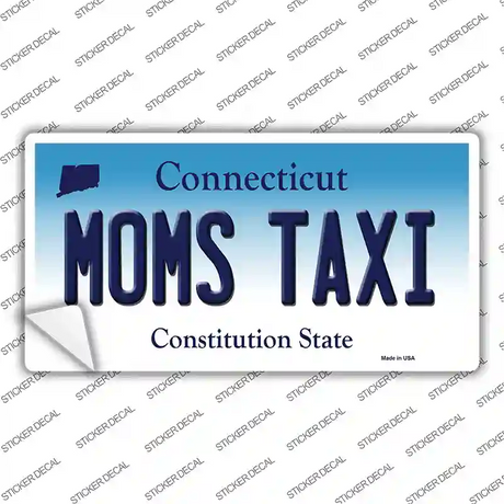 Moms Taxi Connecticut Novelty Sticker Decal Small