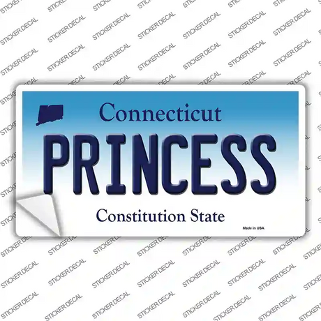 Princess Connecticut Novelty Sticker Decal Small